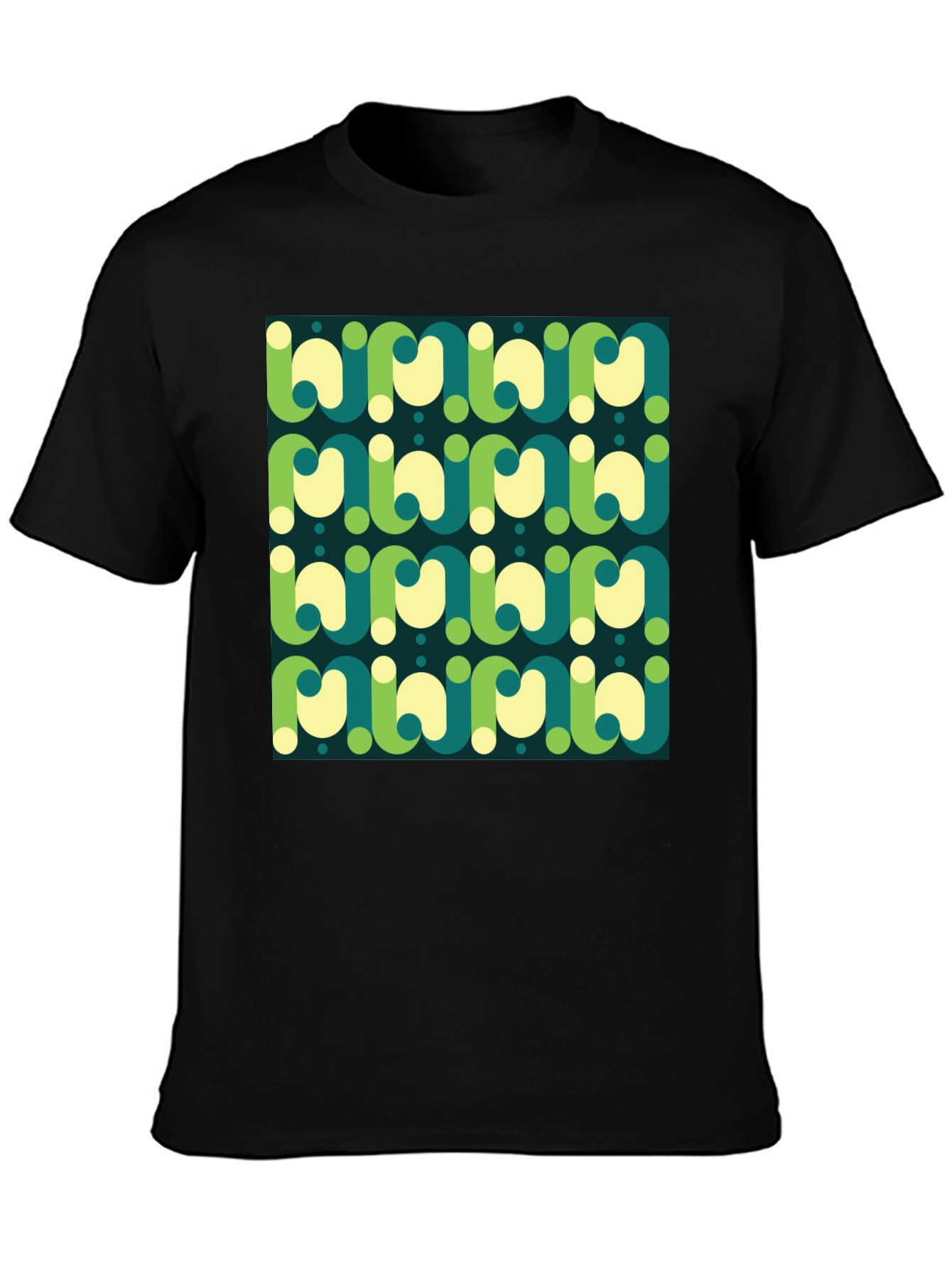 Retro Pattern Graphic Tee - Modern 70s Style