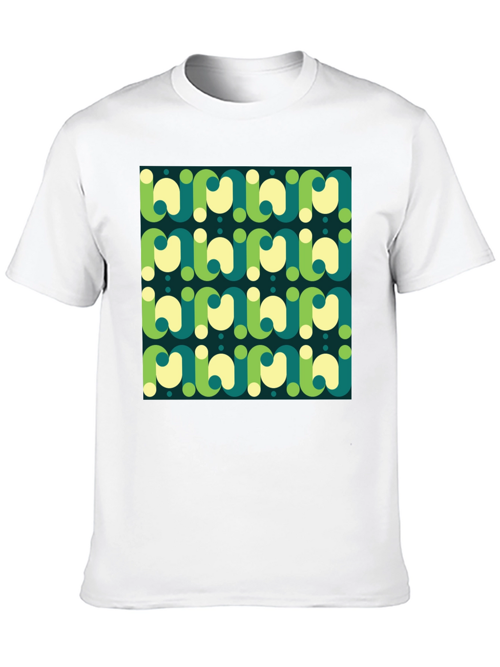 Retro Pattern Graphic Tee - Modern 70s Style