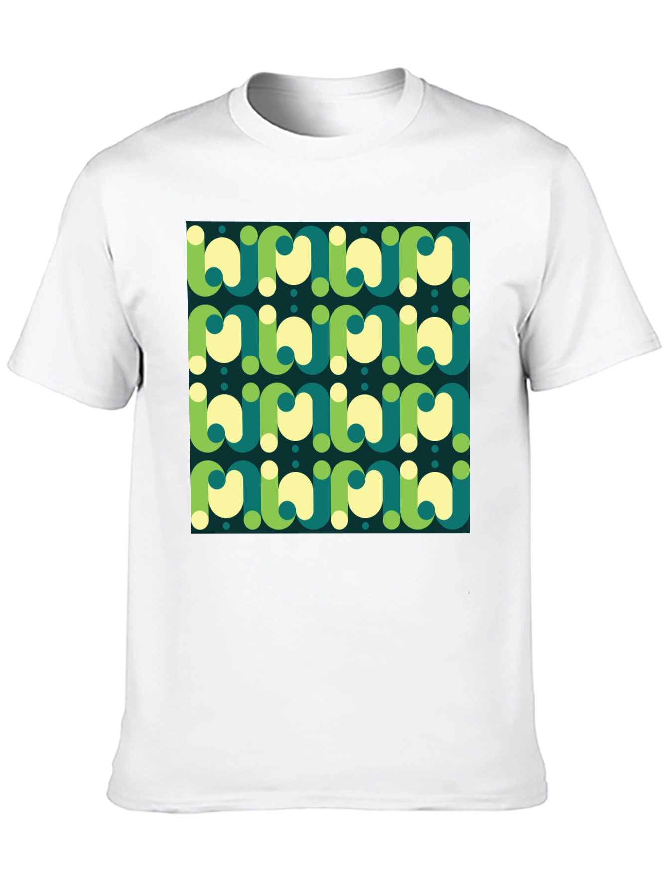 Retro Pattern Graphic Tee - Modern 70s Style