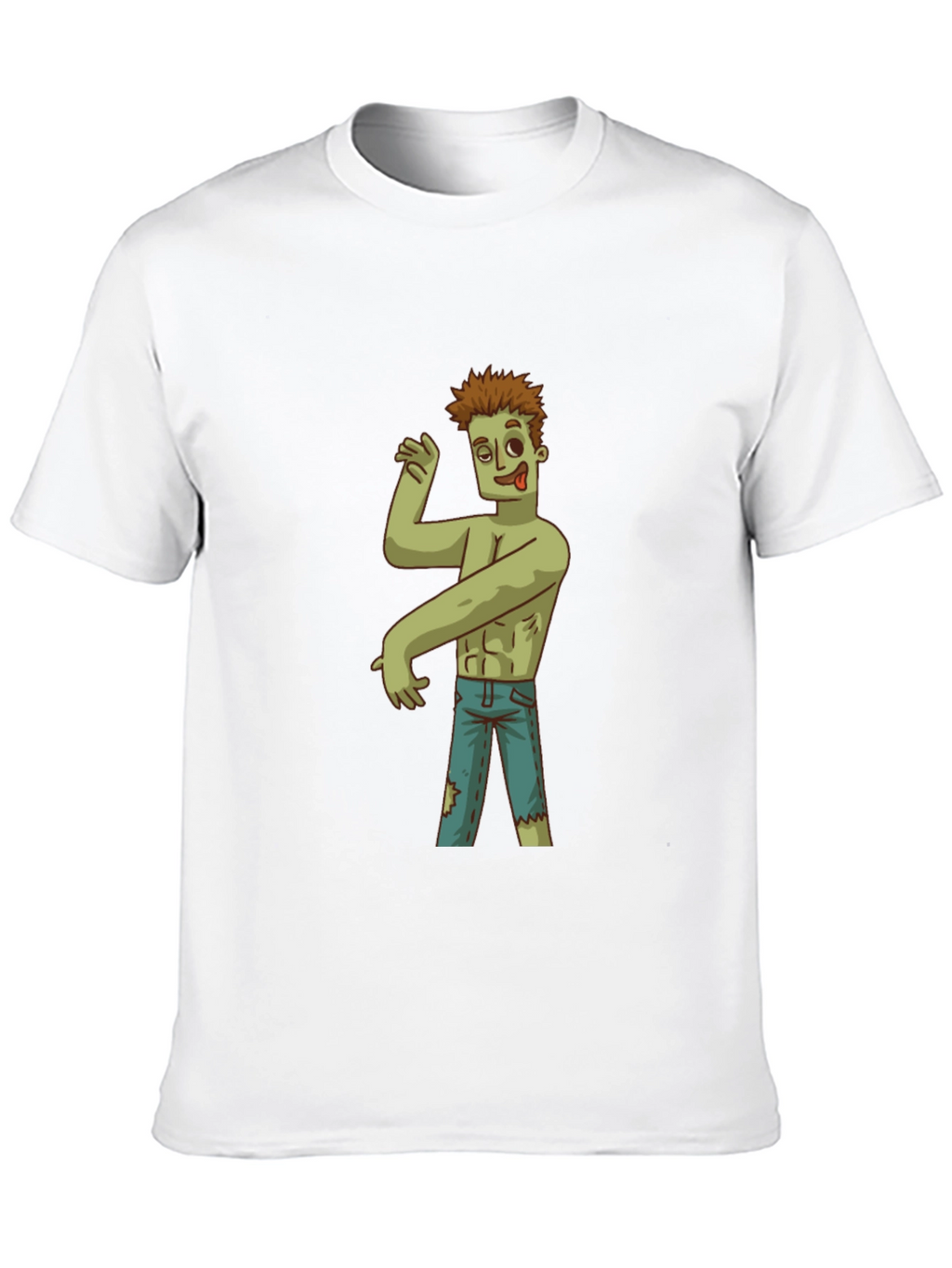 Zombie Cartoon Graphic T-Shirt - Black