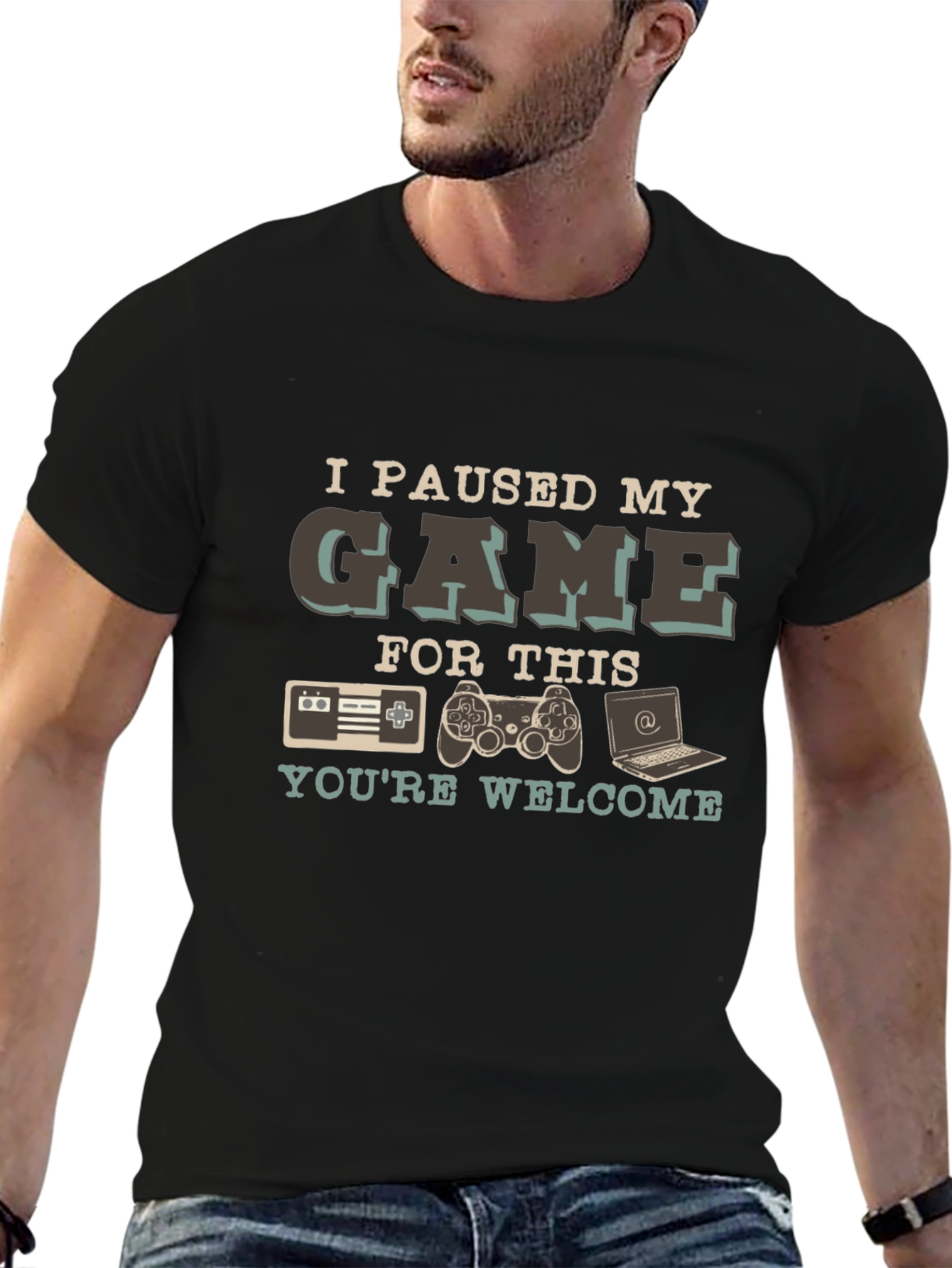 Gamer T-Shirt: I Paused My Game For This - Youre Welcome