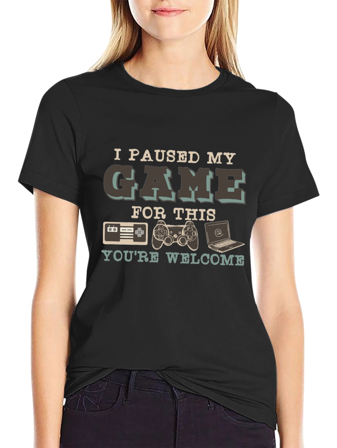 Gamer T-Shirt: I Paused My Game For This - Youre Welcome