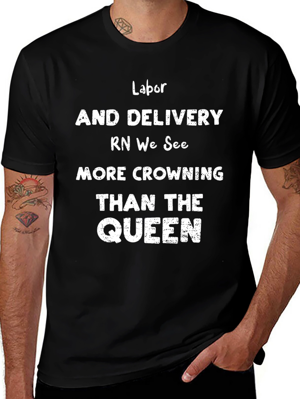 Labor & Delivery RN Crowning Queen T-Shirt