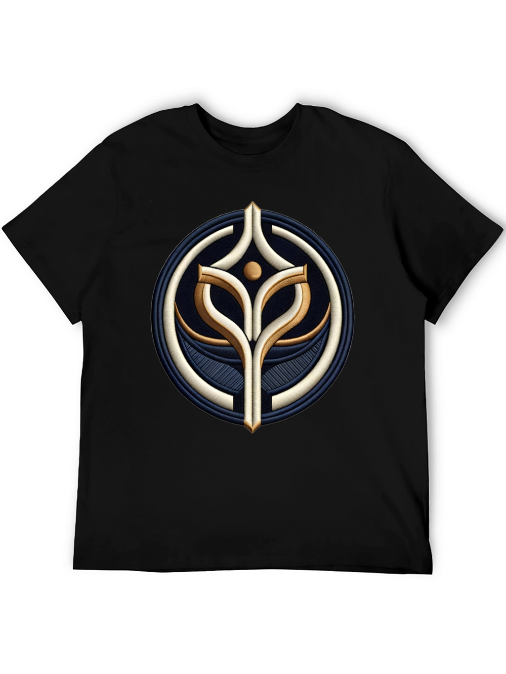 Embroidered Emblem Black T-Shirt