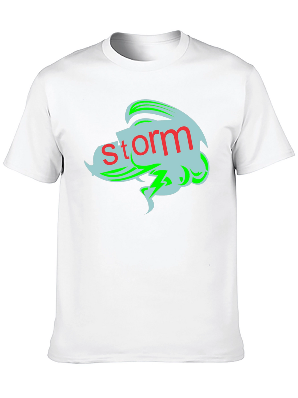 Storm Graphic Tee - Black Cotton T-Shirt