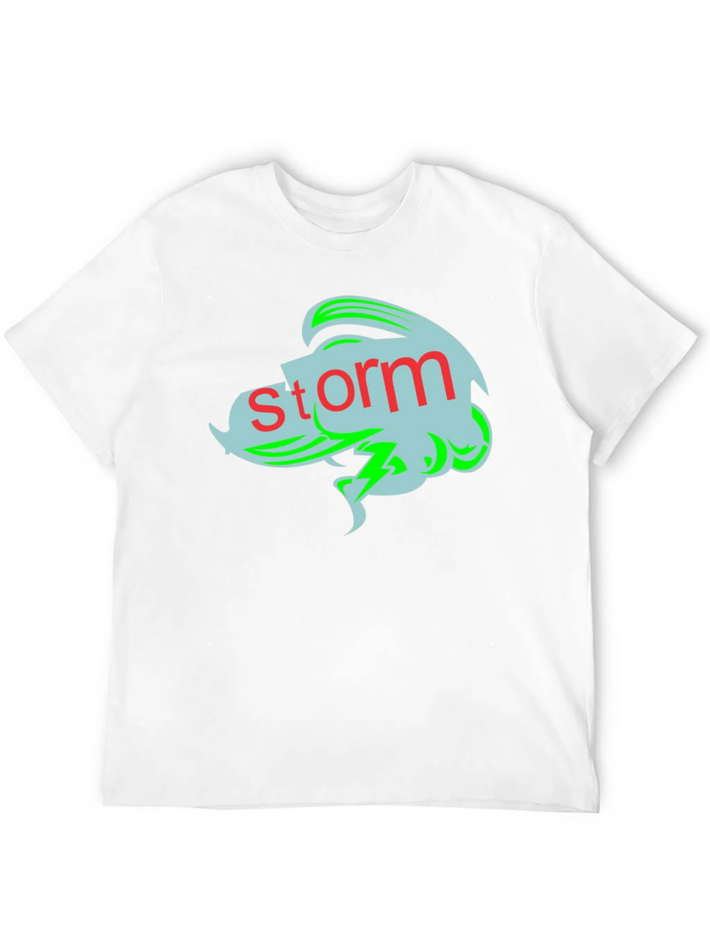 Storm Graphic Tee - Black Cotton T-Shirt