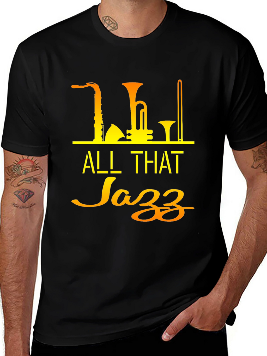 All That Jazz Black T-Shirt - Music Lover Tee