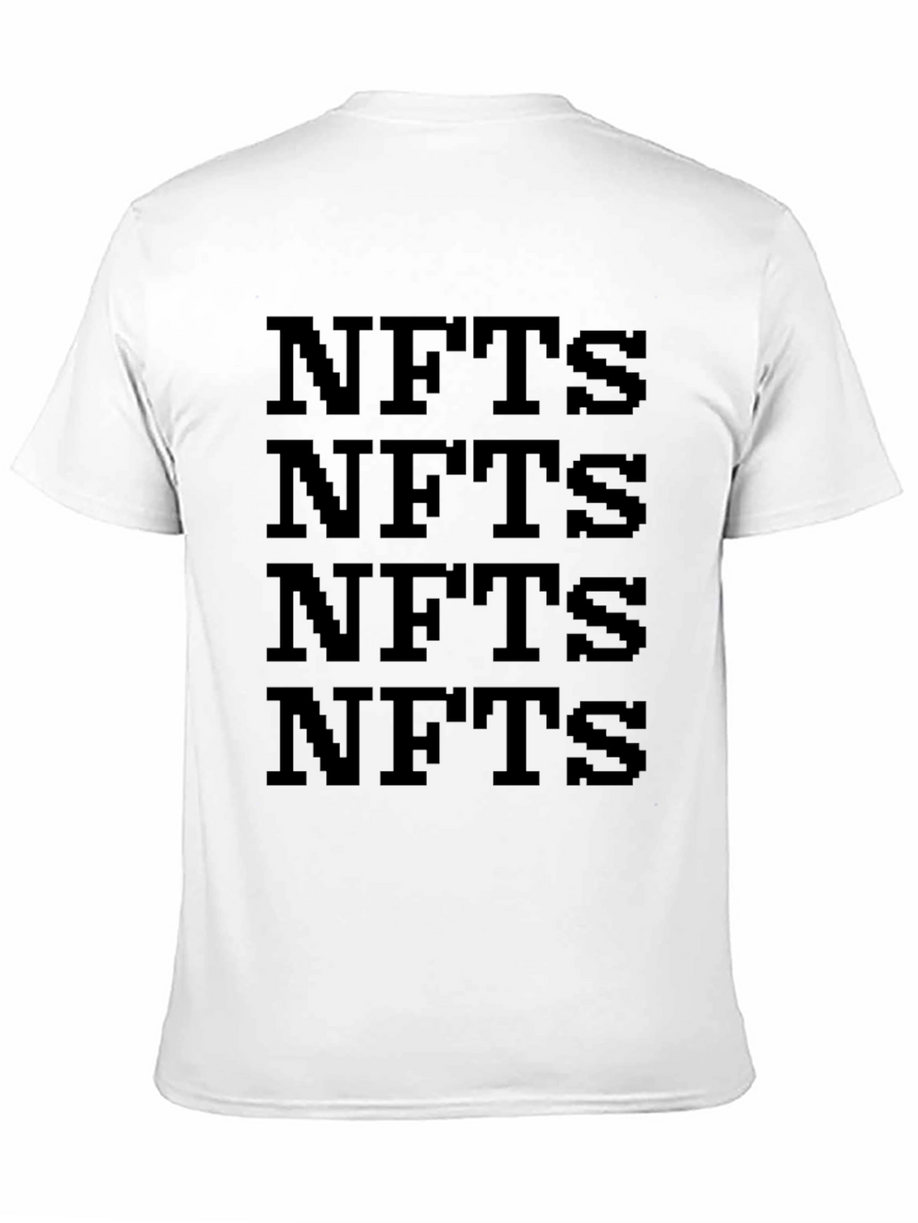 NFTs T-Shirt Black Pixelated Digital Art Crypto Tee