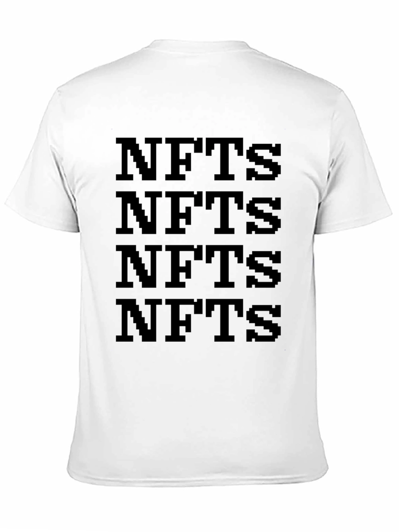 NFTs T-Shirt Black Pixelated Digital Art Crypto Tee