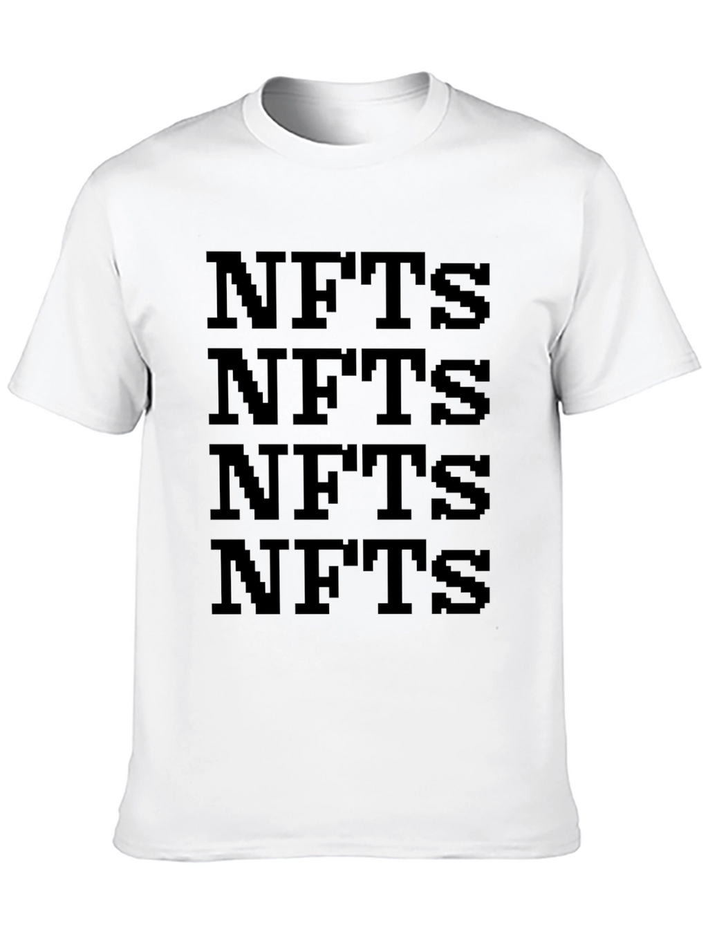 NFTs T-Shirt Black Pixelated Digital Art Crypto Tee