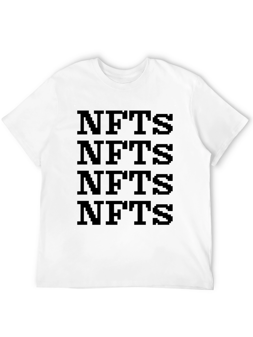 NFTs T-Shirt Black Pixelated Digital Art Crypto Tee