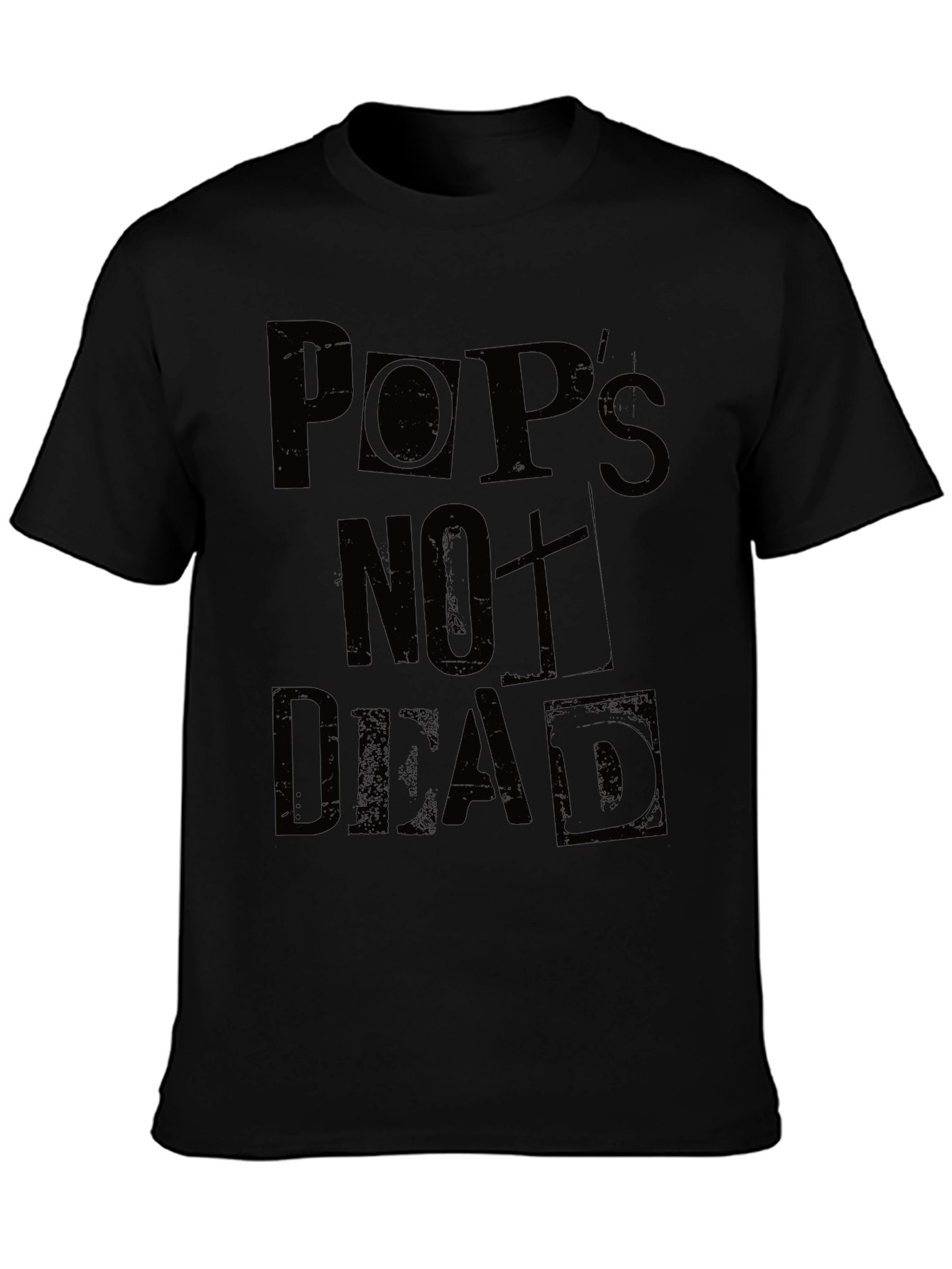 Pops Not Dead Mens Graphic Tee - Black