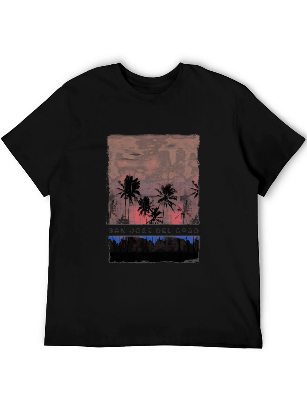 San Jose Del Cabo Palm Tree Sunset Graphic T-Shirt