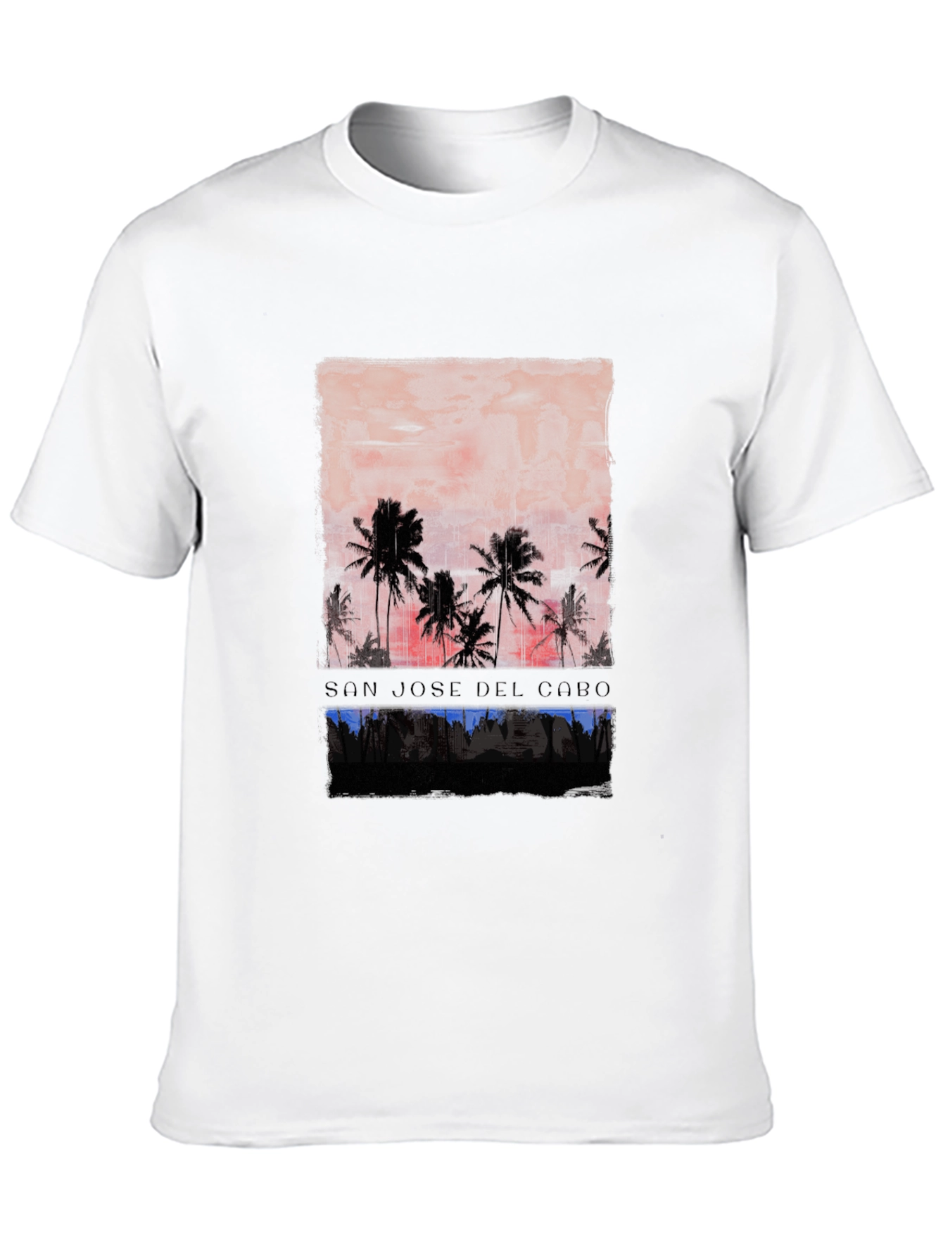 San Jose Del Cabo Palm Tree Sunset Graphic T-Shirt