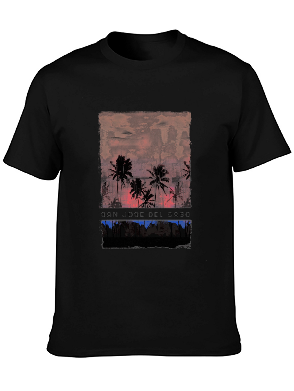 San Jose Del Cabo Palm Tree Sunset Graphic T-Shirt