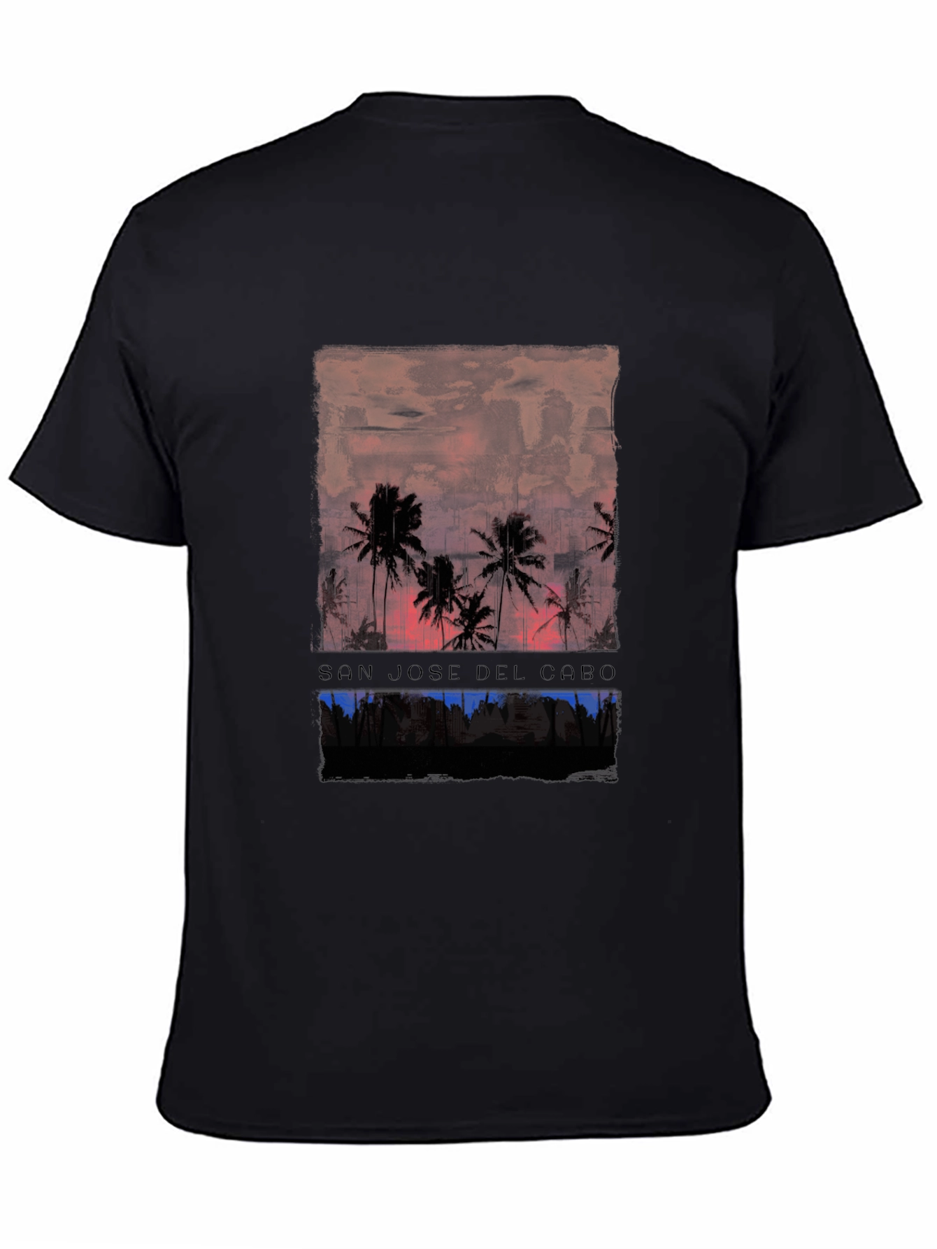 San Jose Del Cabo Palm Tree Sunset Graphic T-Shirt