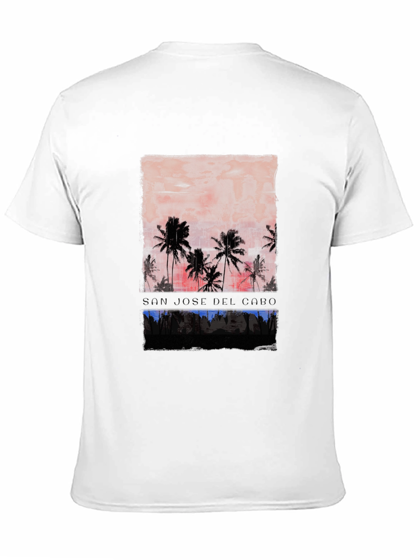 San Jose Del Cabo Palm Tree Sunset Graphic T-Shirt
