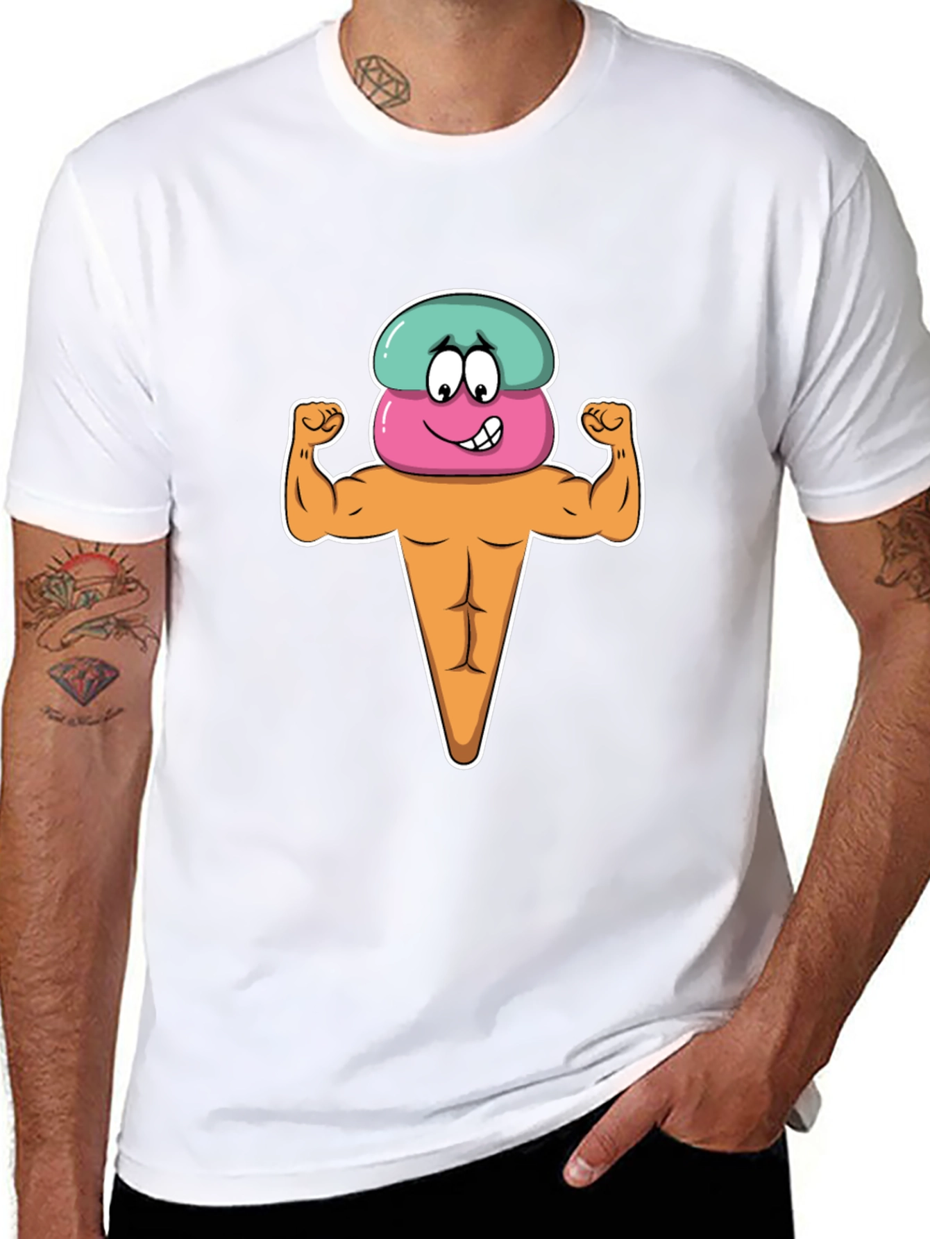 Funny Ice Cream Muscle T-Shirt