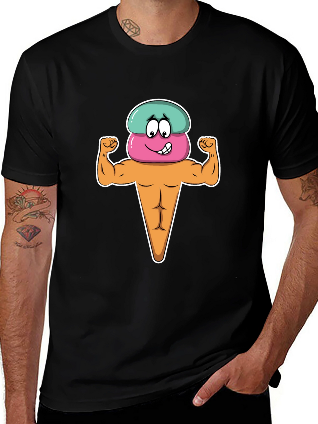Funny Ice Cream Muscle T-Shirt