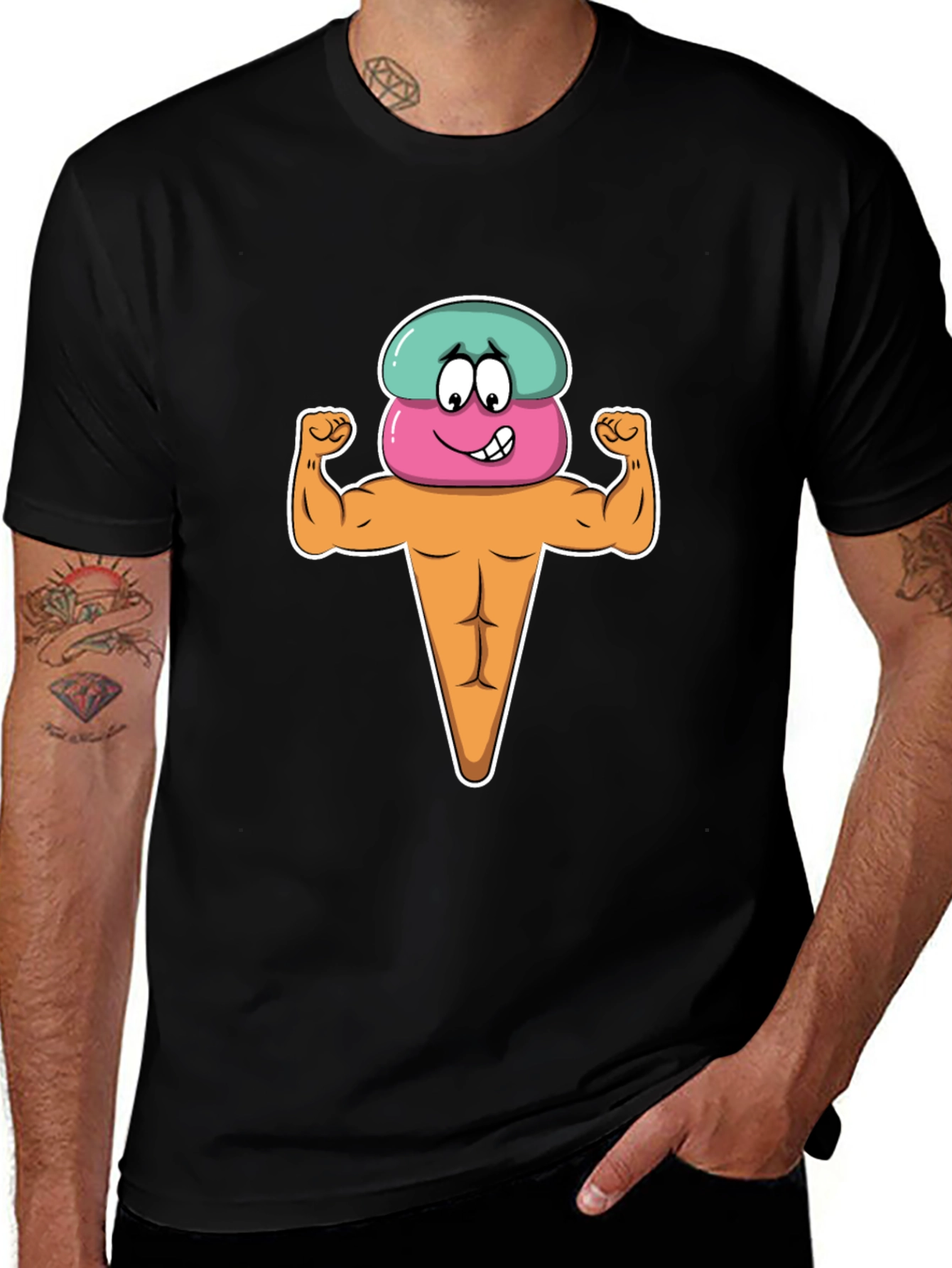 Funny Ice Cream Muscle T-Shirt