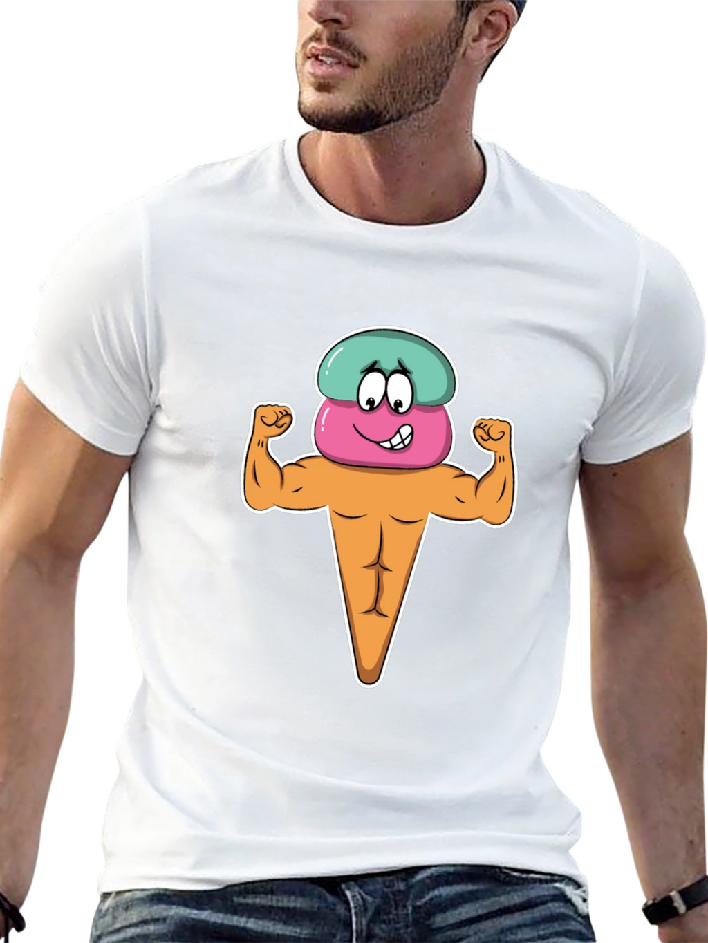Funny Ice Cream Muscle T-Shirt