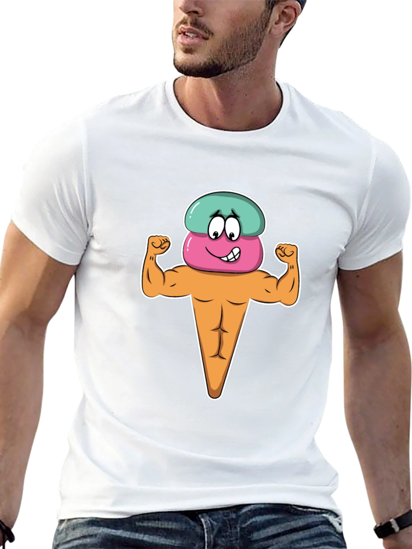 Funny Ice Cream Muscle T-Shirt
