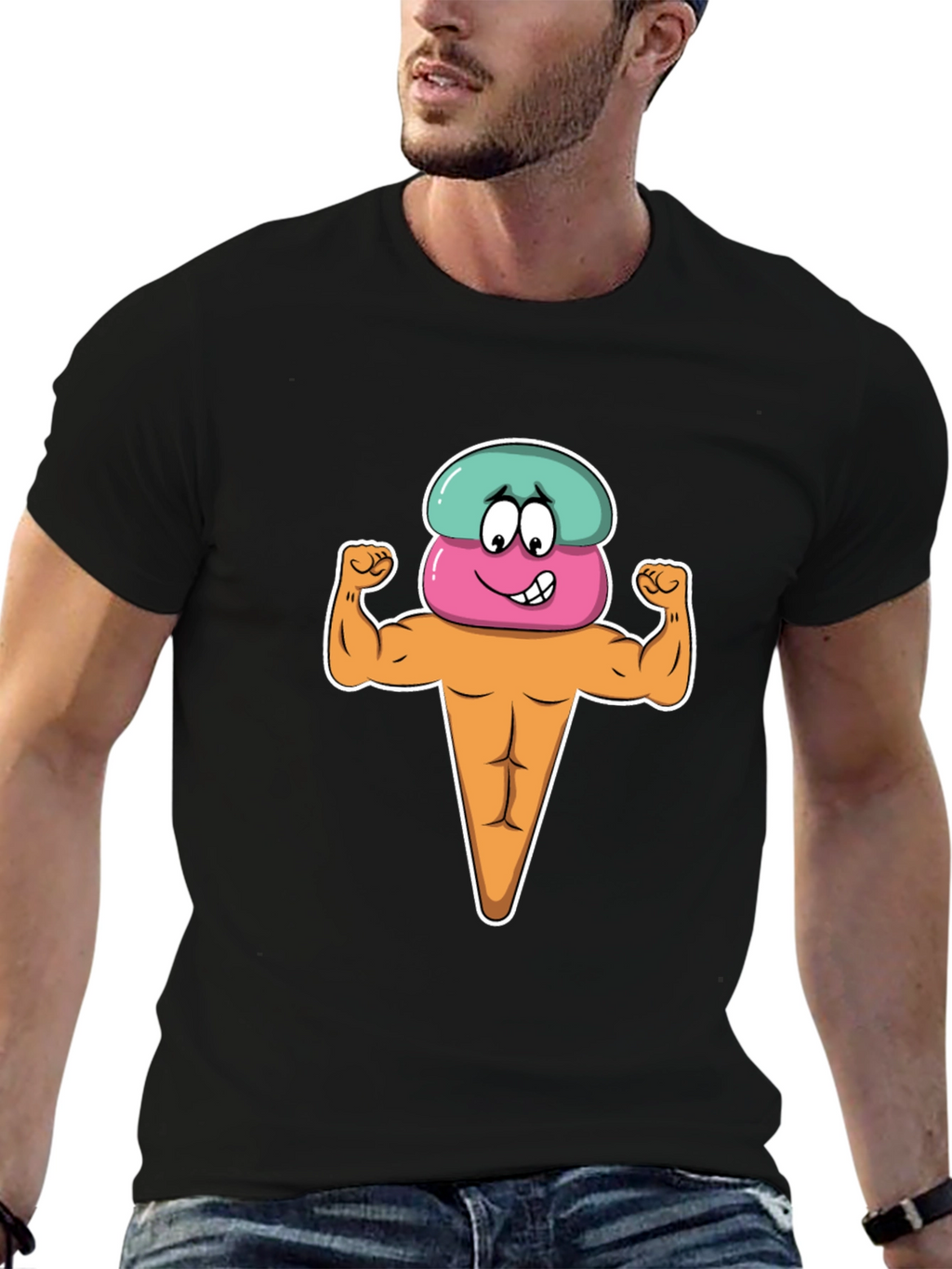 Funny Ice Cream Muscle T-Shirt