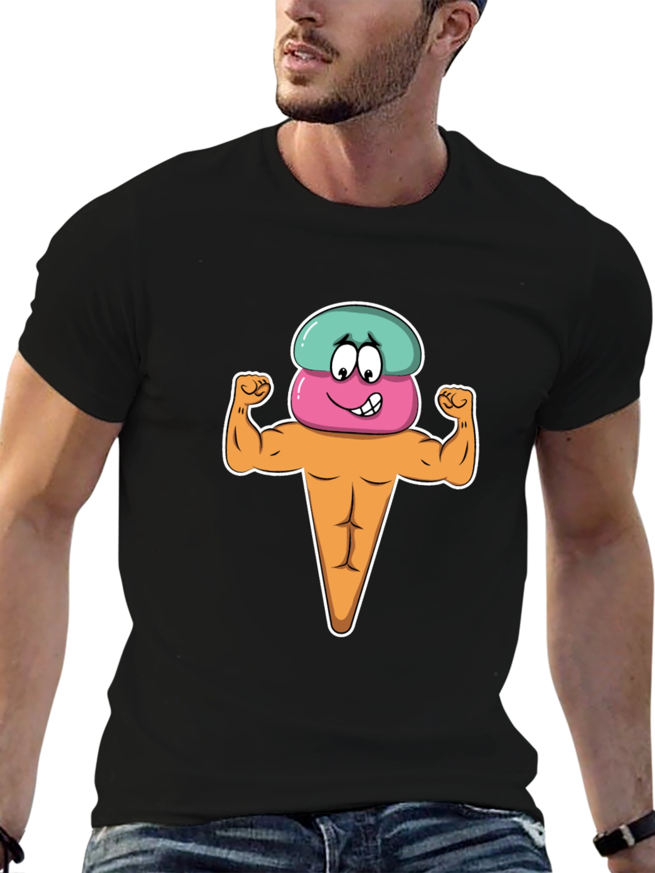 Funny Ice Cream Muscle T-Shirt