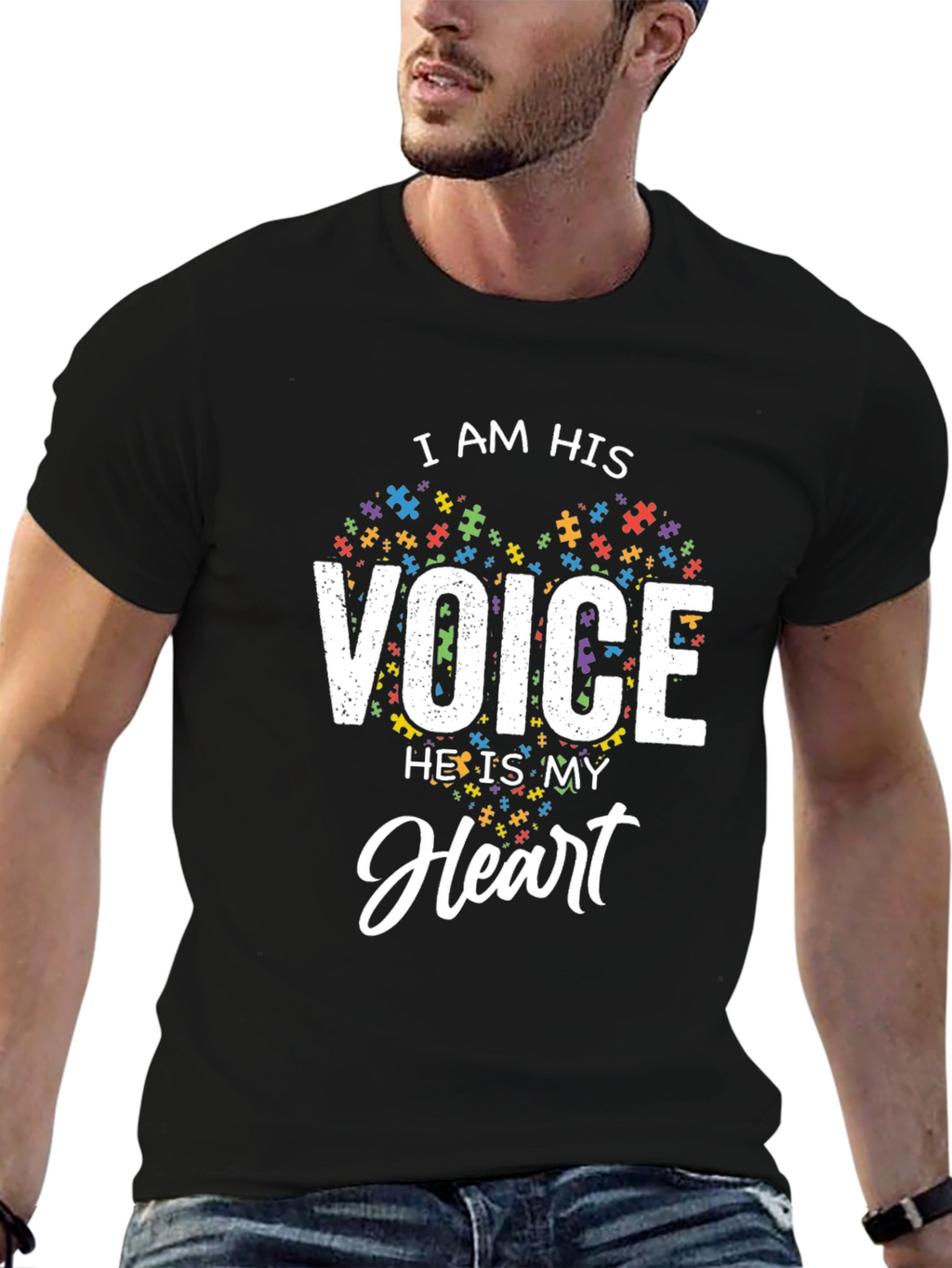 Autism Awareness T-Shirt - I Am His Voice