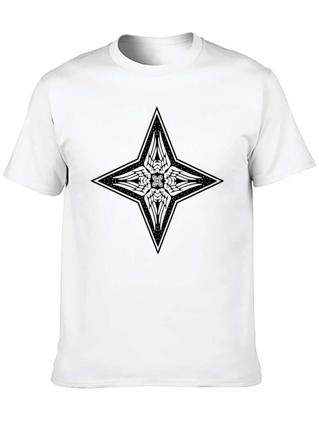 Gothic Star Graphic Print Black T-Shirt