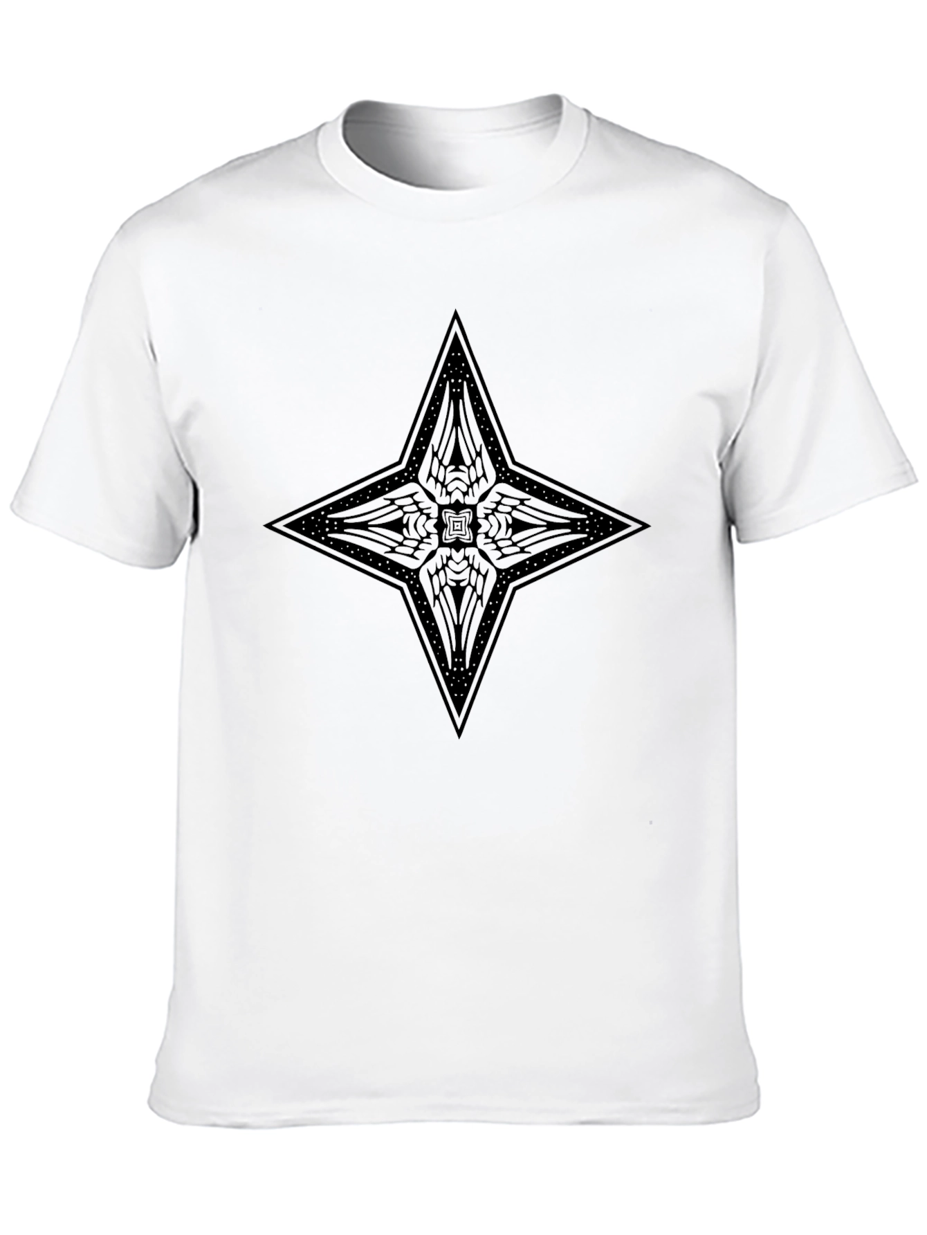 Gothic Star Graphic Print Black T-Shirt