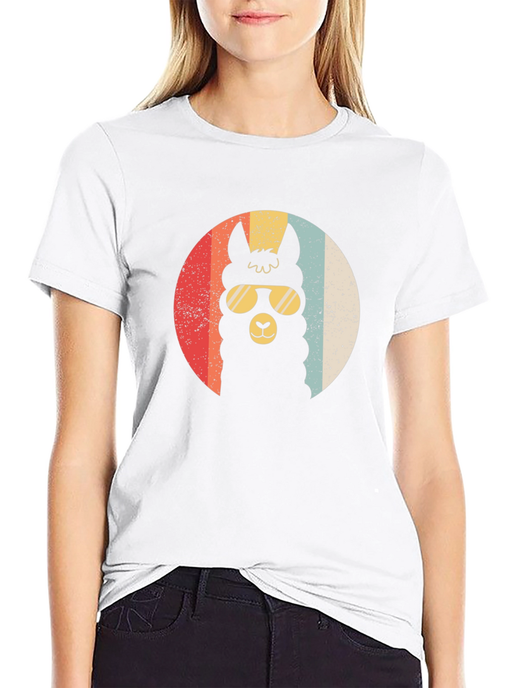 Retro Llama T-Shirt - Cool Alpaca in Sunglasses