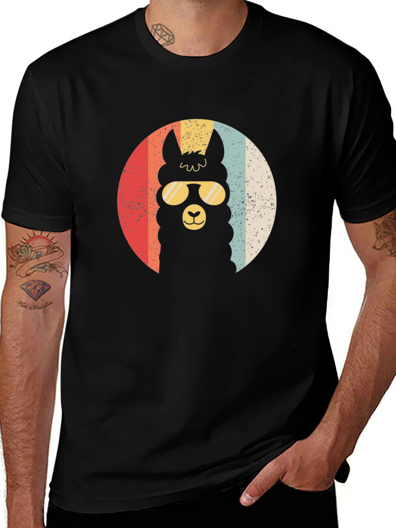 Retro Llama T-Shirt - Cool Alpaca in Sunglasses