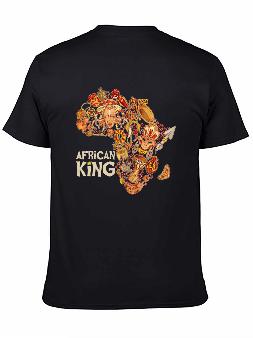 African King Black Graphic Tee