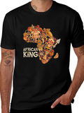 African King Black Graphic Tee