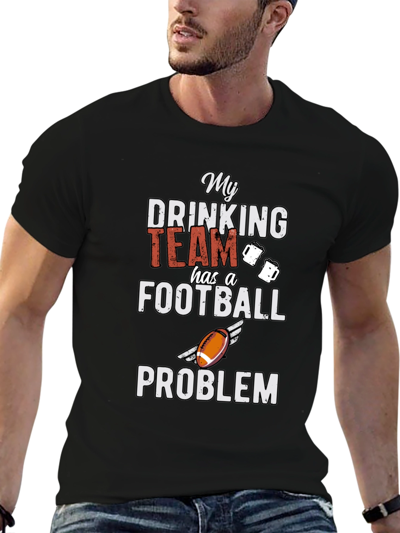 My Drinking Team Football Problem Graphic Tee