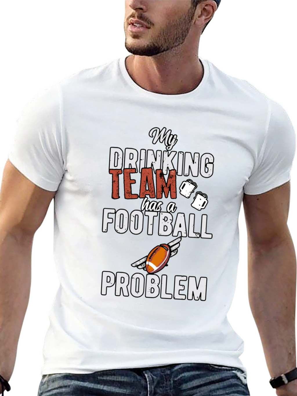 My Drinking Team Football Problem Graphic Tee