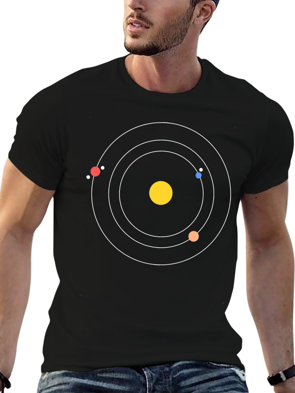 Solar System Graphic Tee - Astronomy Style