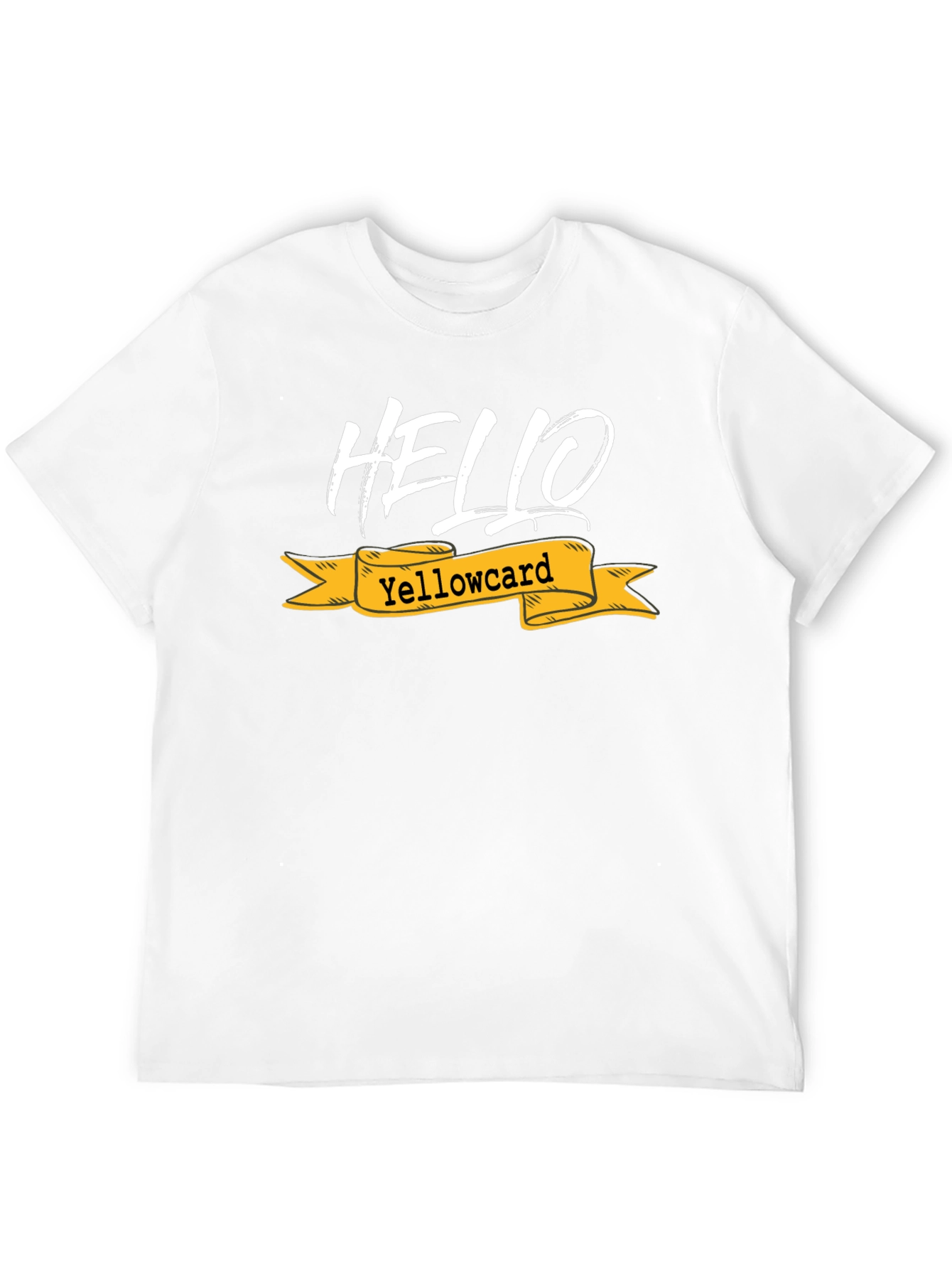 Hello Yellowcard Graphic Tee - Black Cotton T-Shirt