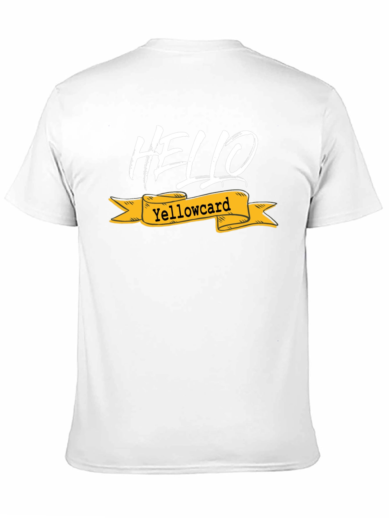 Hello Yellowcard Graphic Tee - Black Cotton T-Shirt