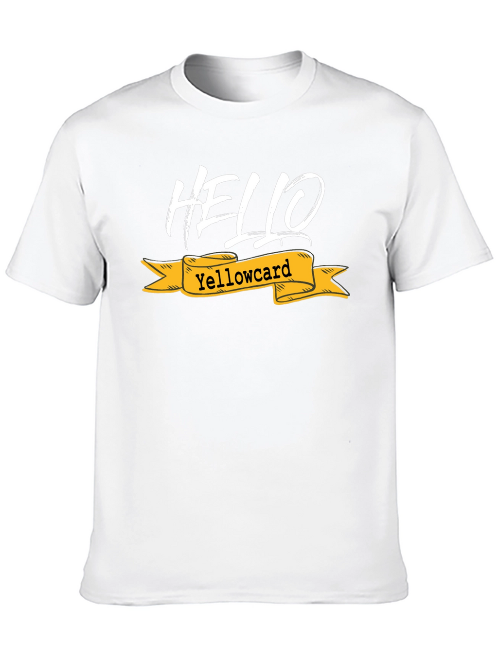 Hello Yellowcard Graphic Tee - Black Cotton T-Shirt