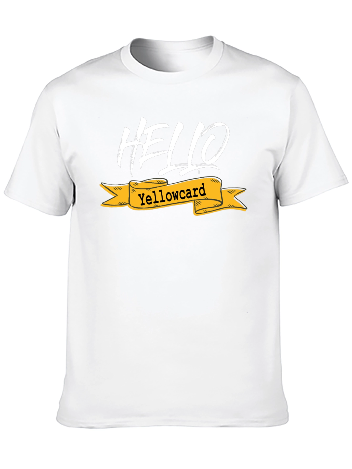Hello Yellowcard Graphic Tee - Black Cotton T-Shirt
