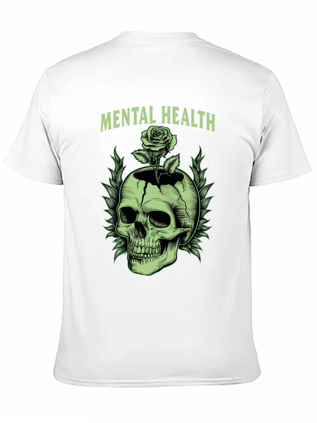 Mental Health Skull & Rose Graphic Tee
