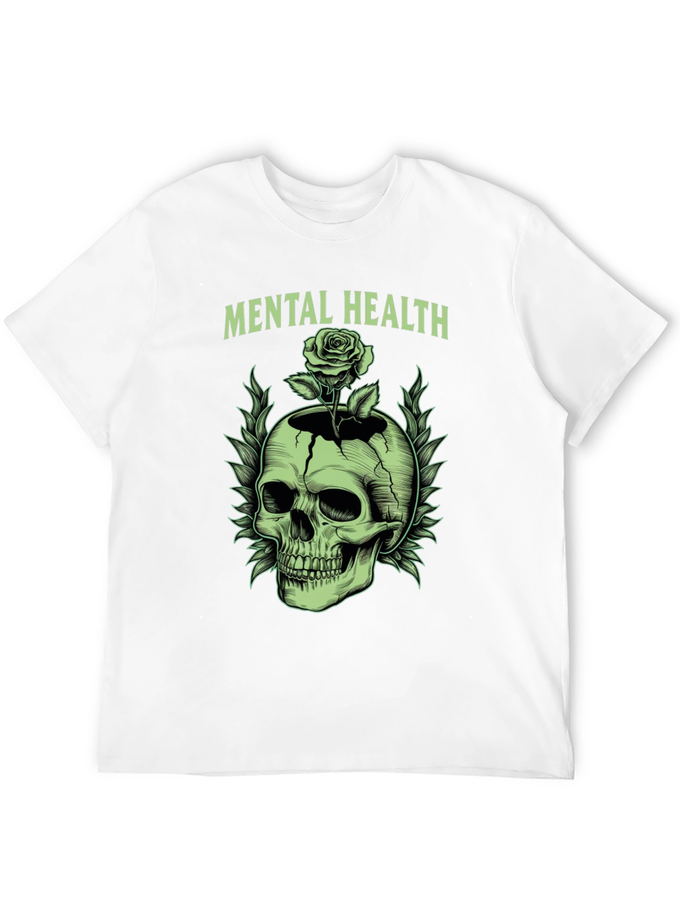 Mental Health Skull & Rose Graphic Tee