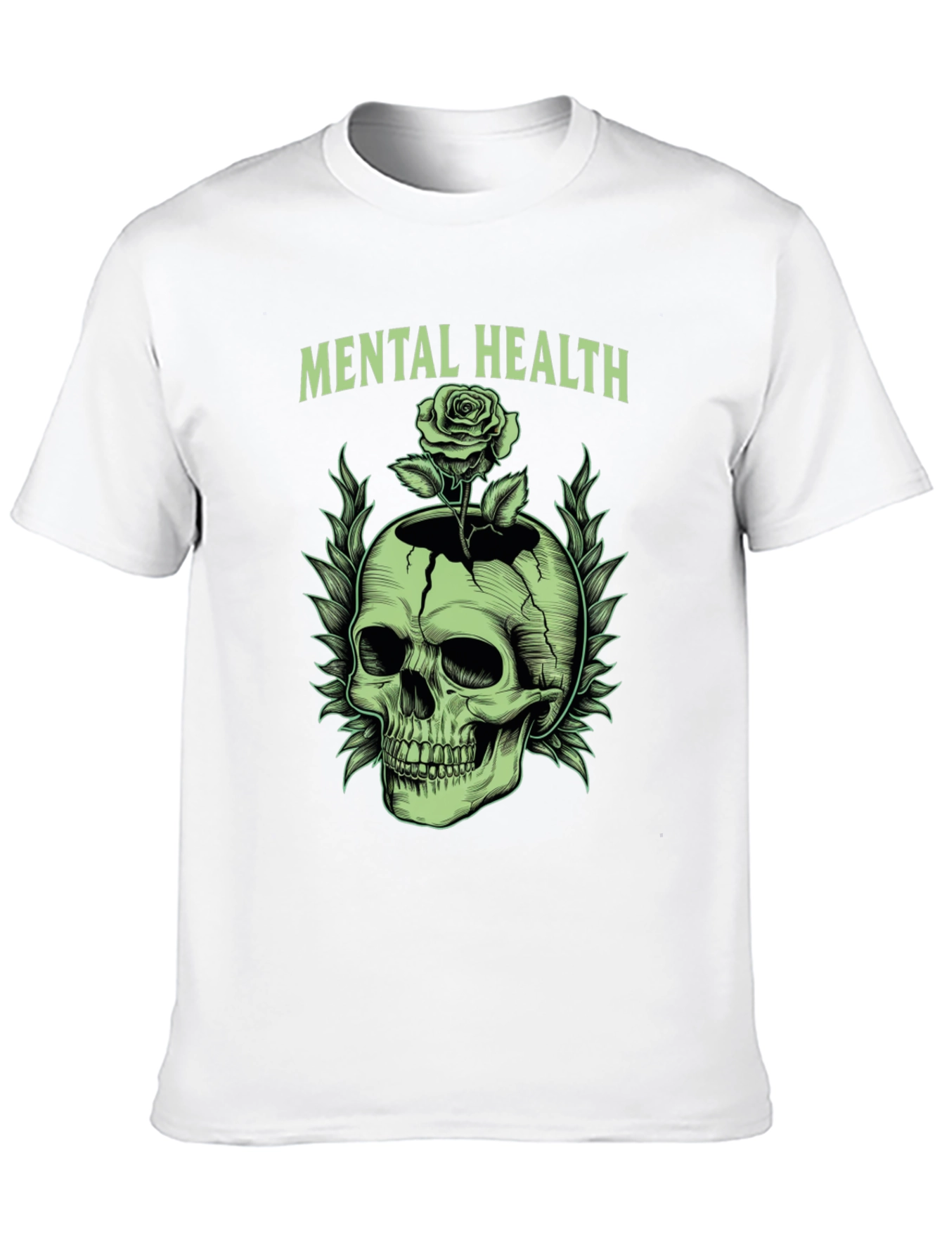 Mental Health Skull & Rose Graphic Tee