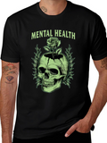 Mental Health Skull & Rose Graphic Tee