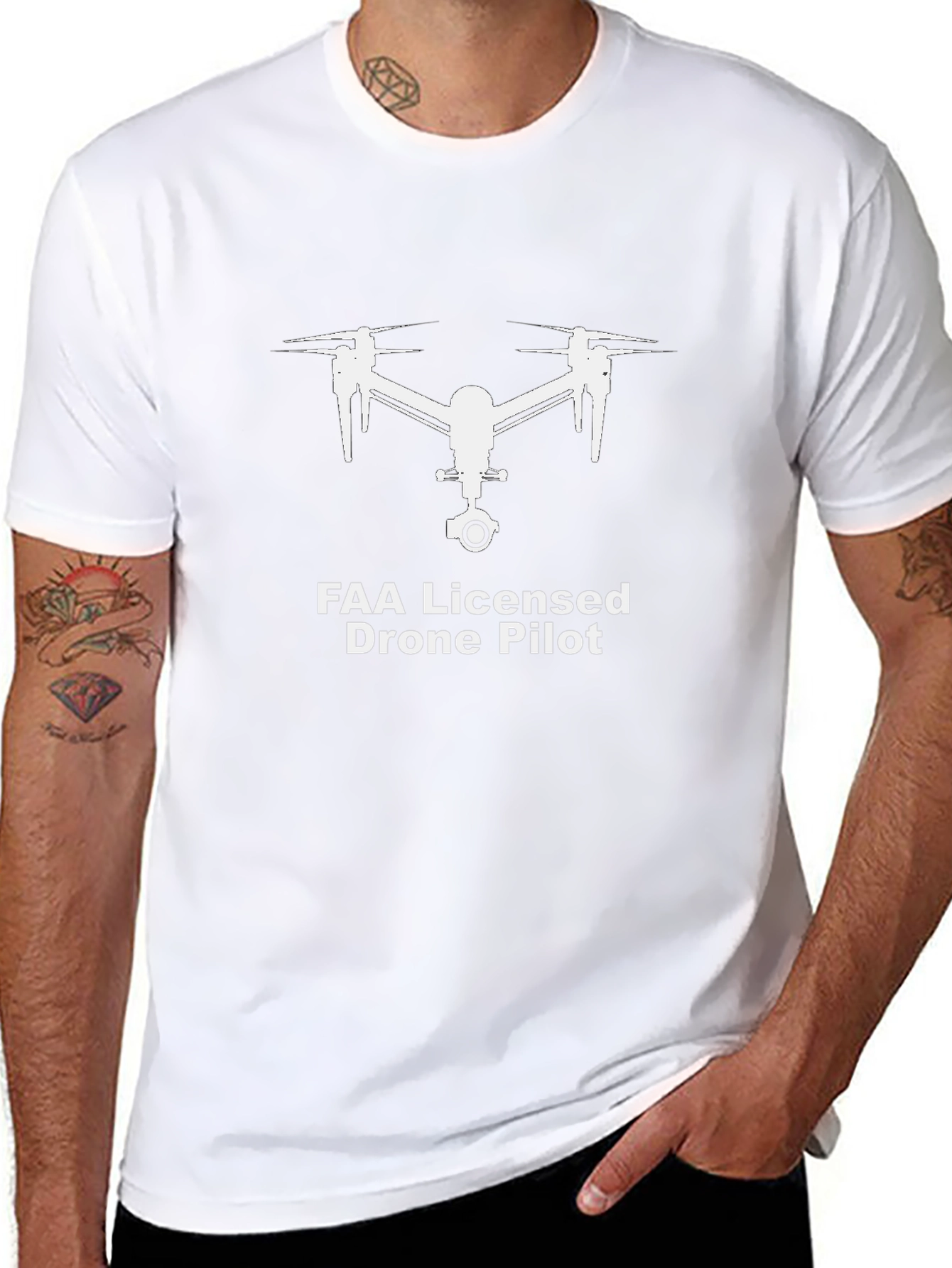 FAA Licensed Drone Pilot Graphic T-Shirt