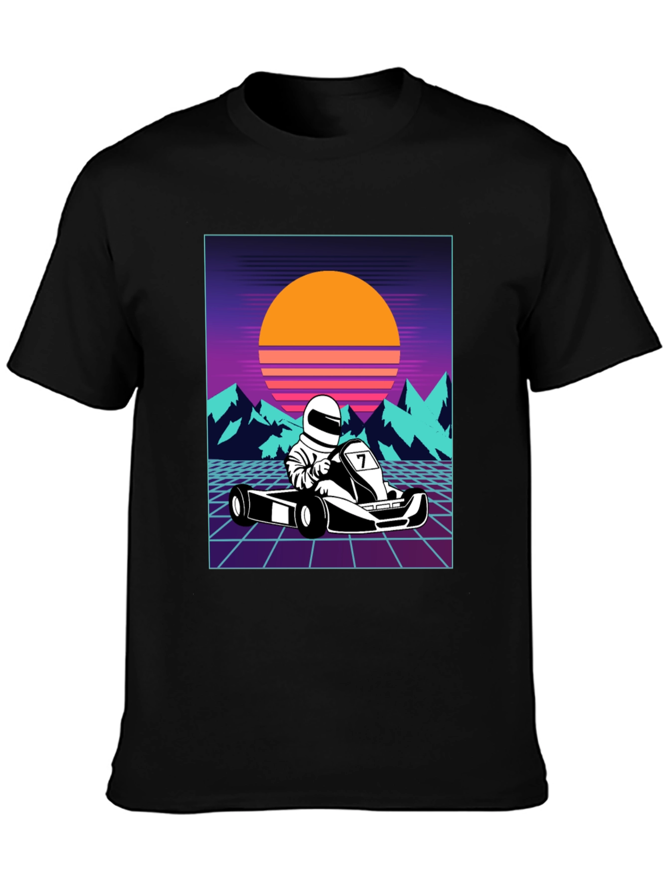 Retro Racer Graphic Tee - Vintage Kart Design