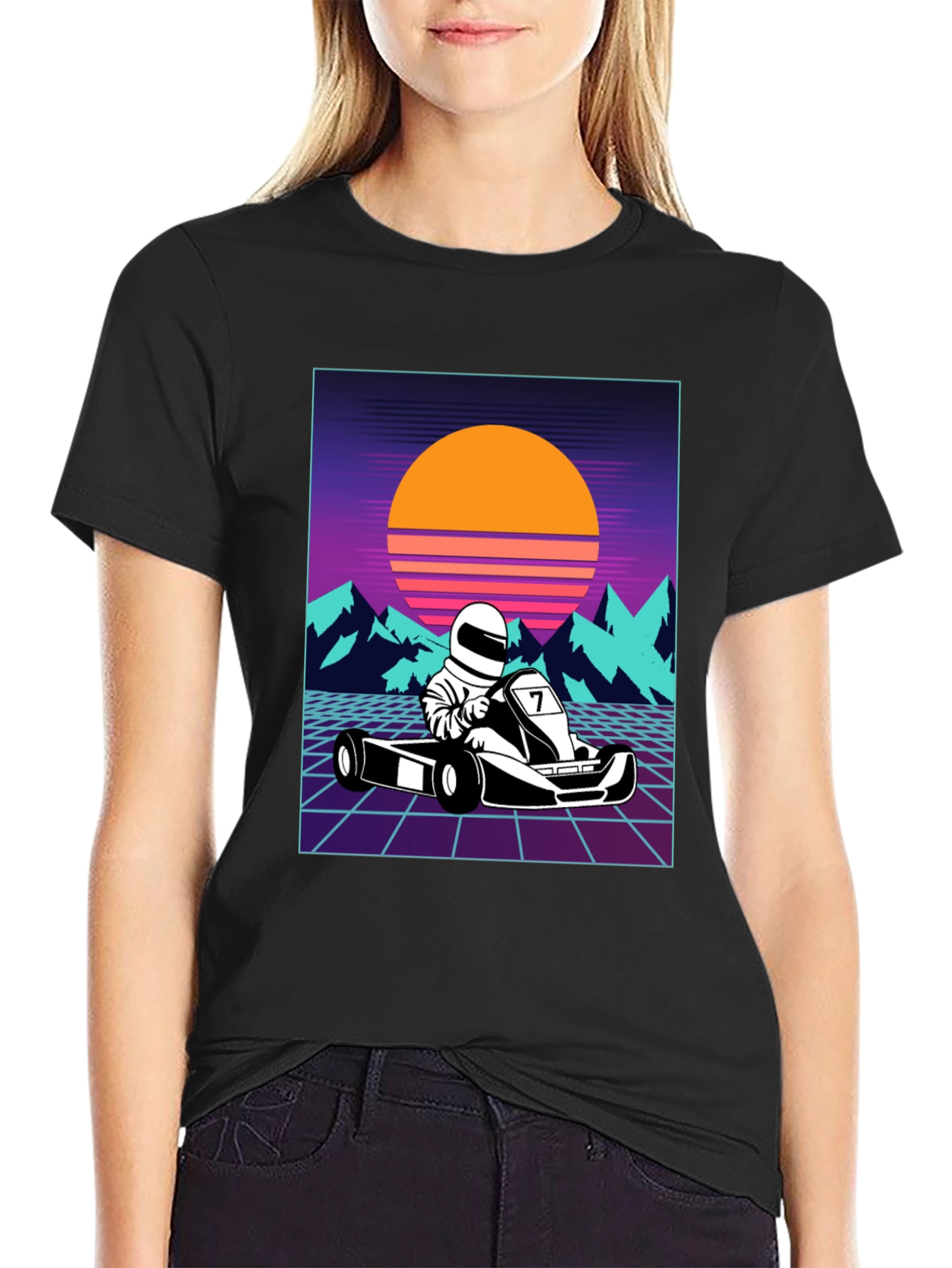 Retro Racer Graphic Tee - Vintage Kart Design