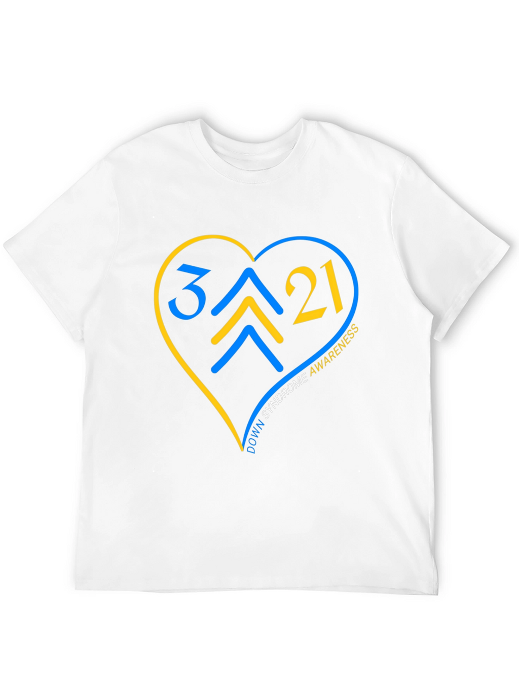 Down Syndrome Awareness T-Shirt - Heart Design
